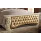 Homey Design HD-8019 Victorian Rich Gold White Finish Carved Frame Tufted Headboard Bed