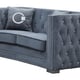 Gray Fabric Sofa & Loveseat Set 2Pcs w/ Steel legs Modern Cosmos Furniture Zion