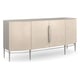 Vanilla Cream Finish W/ Soft Silver Paint Console Table OVERVIEW by Caracole 