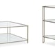 Metal Base & Glass W/ White and Brilliant Effect Coffee Table Set 2Pcs CENTER STAGE by Caracole 
