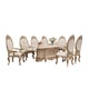 Traditional Gold & Cream Solid Wood Dining Table Homey Design HD-9102