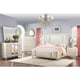 Off-White Finish Wood King Bedroom Set 5Pcs Contemporary Cosmos Furniture Chanel