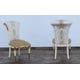Luxury Beige & Dark Gold w/Pearl VALENTINA Side Chair Set 2Pcs EUROPEAN FURNITURE