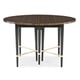 Black Saddle & Neutral Metallic Extandable Dining Table JUST SHORT OF IT by Caracole 