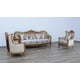 Royal Luxury Bronze & Sand Fabric MAGGIOLINI Arm Chair Set 2 Pcs EUROPEAN FURNITURE 