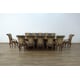 Luxury Rosewood VALENTINE Dining Table & Black Chair Set 9Ps EUROPEAN FURNITURE