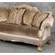 Silver Gold Finish Sofa Luxury Silk Chenille Benetti's Ornella Classic Traditional