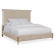Softest Shade Of Sand Finish Acrylic Legs Queen Bed Light Up Your Life by Caracole 