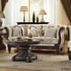 Brown Mahogany & Beige Sofa Traditional Homey Design HD-2651