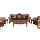 Royal Luxury Black & Brown Gold EMPERADOR Sofa Set 2 Pcs EUROPEAN FURNITURE Classic