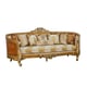 Imperial Luxury Brown & Gold LUXOR II Sofa Set 4 Pcs EUROPEAN FURNITURE Solid Wood