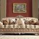 Belle Silver Chenille Sofa Set 2Pcs Carved Wood Traditional Homey Design HD-820 