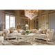 Plantation Cove White Sofa Carved Wood Traditional Homey Design HD-2669