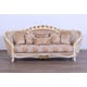 Luxury Beige & Gold Wood Trim VALENTINE Sofa EUROPEAN FURNITURE Traditional