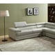Beige Faux Leather Modern Corner Sectional Cosmos Furniture Zenith