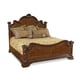 Traditional Medium Cherry Wood Queen Panel Bed HD-80001