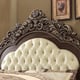 Cherry Ivory Tufted HB Cal King Bed Traditional Homey Design HD-8013