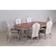 Luxury BELLAGIO Dining Table Antique Silver & Ebony EUROPEAN FURNITURE Classic