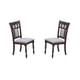 Cherry Finish Wood Fabric Dining Chair Set of 2 Cosmos Furniture Zora