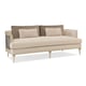 Neutral Fabric & Frame Finished in Platinum Contemporary Sofa QUIT YOUR METAL-ING by Caracole 