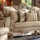 Metallic Bright Gold Finish Sofa Set 2Pcs Traditional Homey Design HD-04