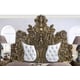 Perfect Brown & Gold King Bedroom Set 3 Psc Traditional Homey Design HD-1802