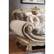 Belle Silver Fabric Chair Carved Wood Homey Design HD-2656 Traditional Classic