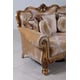 Luxury Golden Bronze Wood Trim CLEOPATRA Loveseat EUROPEAN FURNITURE Classic