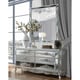 Cream Leather & Mirror Tufted Headboard King Bedroom Set 5 Pcs Homey Design HD-2800