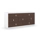 Brunette & Cloud White Finish Contemporary Dresser ON THE CONTRARY by Caracole 