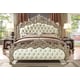 Antique White Silver King Bedroom Set 3 Pcs Traditional Homey Design HD-8017 