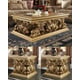 Metallic Bright Gold Finish Coffee Table Set 3Pcs Traditional Homey Design HD-8016