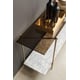Brown Tinted Tempered Glass Top Console Table CONCENTRIC CONSOLE by Caracole 
