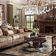 Homey Design HD-1632 Victorian Upholstery Desert Sand Sectional Living Room 5Pcs