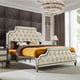 Ostrich Embossed Leather King Bedroom Set 5Pcs Homey Design HD-3590 