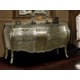 Homey Design HD-200 Luxury Silver Finish Wood Eastern King Bedroom Set 4Pcs