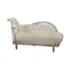 Luxury White Crystal Tufted Chaise Lounge Traditional Classic Benetti's Anabella