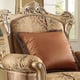 Luxury Chenille Antique Gold Armchair Traditional Homey Design HD-1633