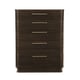 Aged Bourbon Finish Five Soft-Close Drawers STREAMLINE CHEST by Caracole 