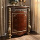 Burl & Metallic Antique Gold CAL King Bedroom Set 6Pcs w/ Chest Traditional Homey Design HD-1803