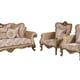 Luxury Golden Bronze Wood Trim CLEOPATRA Sofa EUROPEAN FURNITURE Traditional