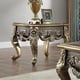 Perfect Brown with Metallic Antique Gold Coffee Table Set 3Pcs Homey Design HD-905BR
