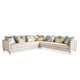 Cream Performance Fabric Sectional Sofa 3 Pcs FONTAINEBLEAU by Caracole 