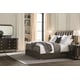 Dark Brown Velvet & Harvest Bronze Finish Queen Bed SAY GOOD NIGHT by Caracole 