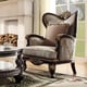 Black Enamel & Antique Gold Finish Traditional Armchair Homey Design HD-551