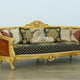 Imperial Luxury Black & Gold LUXOR Sofa Set 3Ps EUROPEAN FURNITURE Solid Wood