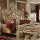 Golden Khaki CAL King Poster Bed Traditional Homey Design HD-7266
