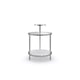 Mirrored Top & Metal Frame in Satin Nickel End Table OVER SIGHT by Caracole 