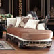 Black Enamel & Antique Gold Finish Sofa Set 3Pcs Traditional Homey Design HD-9666