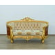 Imperial Luxury Gold Fabric LUXOR Loveseat EUROPEAN FURNITURE Solid Wood